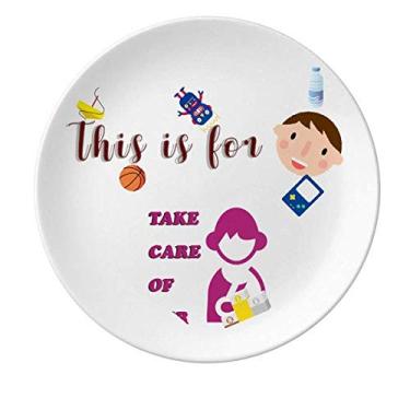 Imagem de Prato feminino de porcelana para jantar com lesão corporal da Care