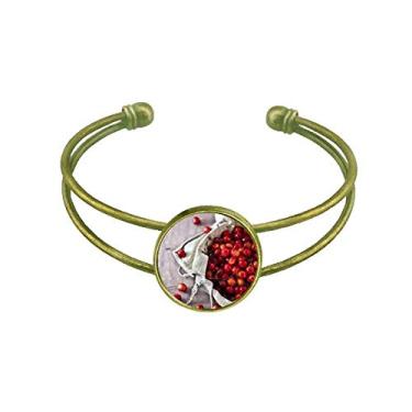 Imagem de Bracelete Pulseira Retrô com Foto de Cerejeira com Frutas Vermelhas Temperadas