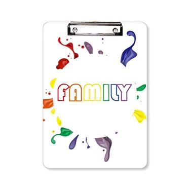 Imagem de LGBT Placa de prancheta com bandeira de arco-íris para a família A4