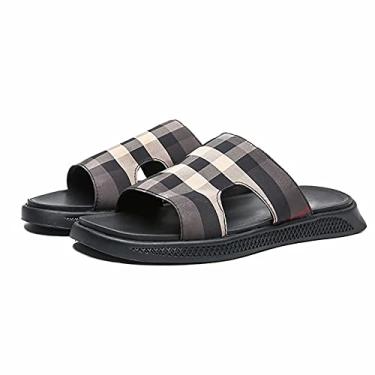 Imagem de Lee Coopel Chinelo masculino de chuveiro atlético, chinelo esportivo confortável para ambientes internos e externos com palmilha macia, chinelo de praia antiderrapante para homens