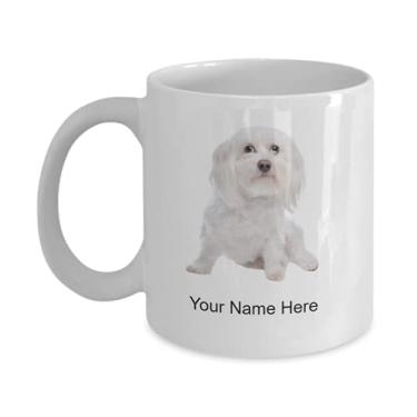 Imagem de Caneca personalizada de cachorro maltês – Caneca de café para amantes de cães de maltês – Caneca de café de 325 ml