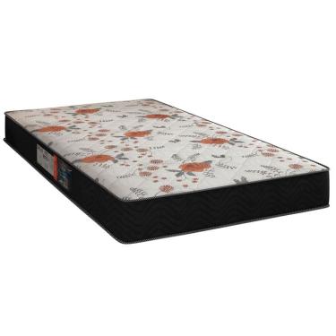 Imagem de Colchão Solteiro de Espuma D45 Gênova (24x88x188) Branco e Floral