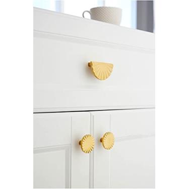 Imagem de Forma semicircular/Maçaneta de porta Puxadores de móveis DIY antigos. Gaveta de setor puxa puxadores e puxadores dourados do gabinete de cozinha, C, 2934,38