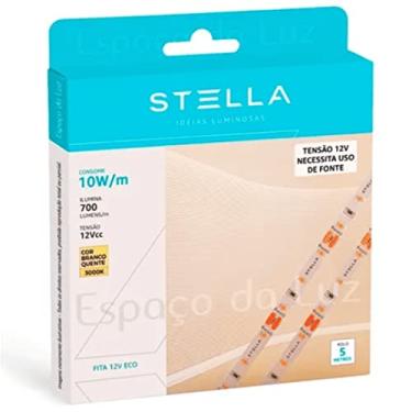 Imagem de STELLA FITA LED ECO 10W/M 12V IP20 3000K STH7814/30 BRANCO QUENTE