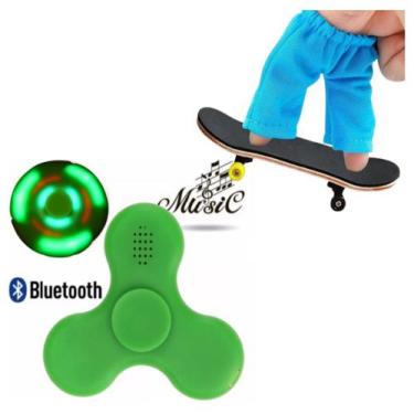Imagem de Fidget Spinner Musical Led Bluetooth Usb E Mini Skate De Dedo Brincand