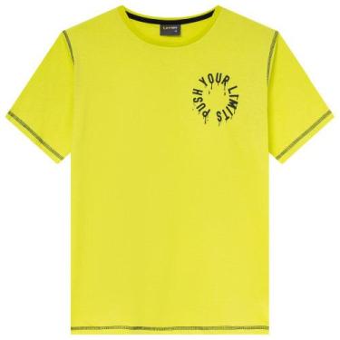 Imagem de Camiseta Juvenil Lemon Em Algodão Estampa Na Altura Do Peito Verde