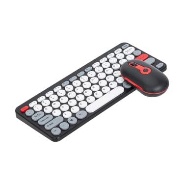 Imagem de ＫＬＫＣＭＳ Mouse sem fio para teclado de computador, teclado USB sem fio e mini corpo para PC, Android TV, tablet, desktop, laptop, preto