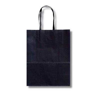 Imagem de Sacola Para Presente Kraft Preta 17,5X8,0X21,5 C/ 10 Un.