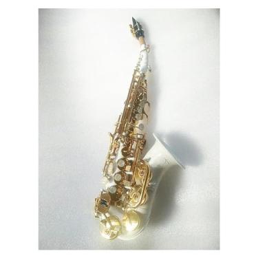 Imagem de Saxofone Saxofone Soprano Saxofone Branco Sax Soprano Curvo Acessórios Completos