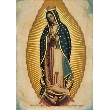 Imagem de Nossa Senhora de Guadalupe (1749) de Pintor Barroco Desconhecido - 30x42 - Tela Canvas Para Quadro