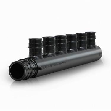 Imagem de 6 portas de saída Pex A PPSU PEX coletores e camisetas multiportas, porta-malas de 3/4", porta de 1/2", extremidades fechadas