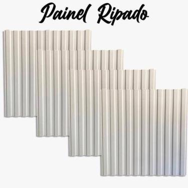 Imagem de 16 Placas 3D Pvc Painel Ripado Parede Revestimento 50 X 50Cm