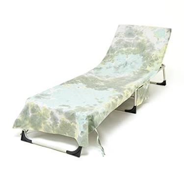Imagem de Lounge Chair，Color Dyeing Chaise Lounge Chair Cover with Side Pockets Ties Foldable Beach Bath Towel for Pool Sun Lounger Hotel Chaise Lounge//115 (Size : 5)