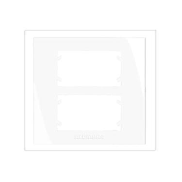 Imagem de Conjunto Placa e Caixa de Sobrepor para 2 Módulos Separados, Alumbra, Inova Pro 85116, Branco