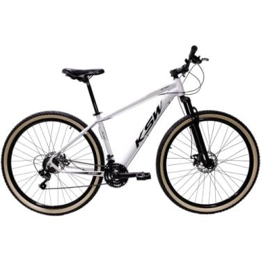 Imagem de Bicicleta Aro 29 Ksw 21 Marchas Alumínio Cambio Shimano Freio a Disco (Branco, 15)