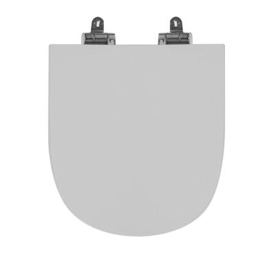 Imagem de Assento Sanitário Poliéster para Louça Link/carrara/belle Époque deca Slow Close Cromado Cinza Real