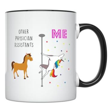 Imagem de Caneca de café YouNique Designs Assistente de Médico, 325 ml, Caneca de unicórnio, Presentes de Assistente Médico, Black Handle, 11 oz