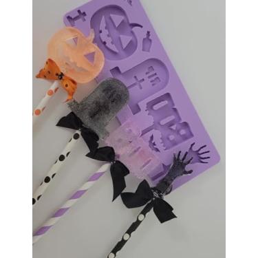 Imagem de Confeitaria dos moldes, L15 Molde de silicone pirulito halloween para decorar