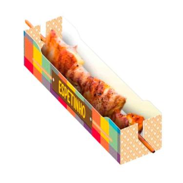 Imagem de Caixa Para Espetinho De Churrasco Festa Junina Com Suporte
