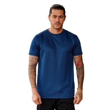 Imagem de Camiseta Masculina Academia Dry Fit Premium Gola Redonda Manga Curta Donna Martins (BR, Alfa, P, Regular, Azul)