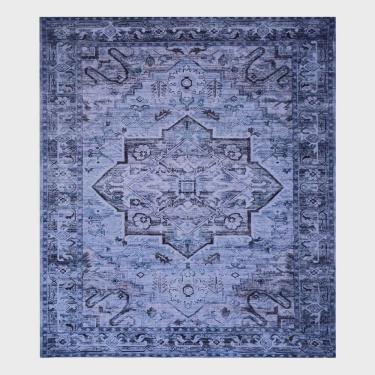 Imagem de Tapete Sala 200X300 Cm Classico Oriental Reload Azul Roxo