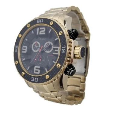 Imagem de Relógio EWC Masculino Dourado Cronógrafo Big Case EMT14002P-Masculino