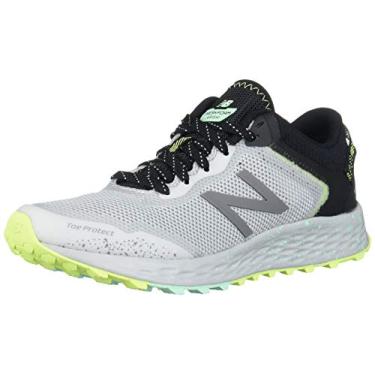 Imagem de New Balance Tênis de corrida feminino Fresh Foam Arishi Trail V1 Trail, Alumínio claro/preto/neo-menta, 34