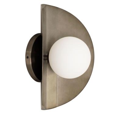 Imagem de Luminária Arandela Parede Cacau Globo Vidro Lavabo Bronze