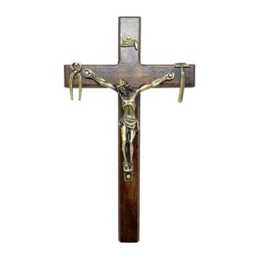 Imagem de Crucifixo de Porta ou Parede de Nossa Senhora da Salette 18 cm (Cruz Saletina)