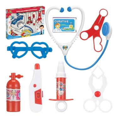 Imagem de Kit Médico Brinquedo Infantil Com 8 Peças