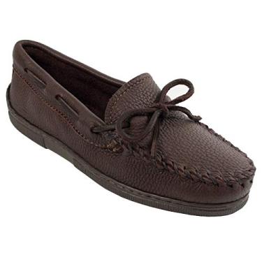 Imagem de Minnetonka cal ado feminino cl ssico Moosehide, Chocolate, 8.5 Wide