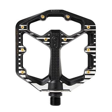 Imagem de Crankbrothers Stamp 7 pedais pequenos para mountain bike Fabio Wibmer Signature Edition - Preto e branco - Plataforma otimizada MTB Enduro Trail BMX - Par plano de pedais de bicicleta (pinos