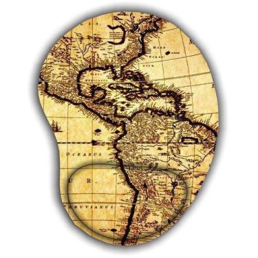 Imagem de Mouse pad com apoio - Mapas Antigos - JDM
