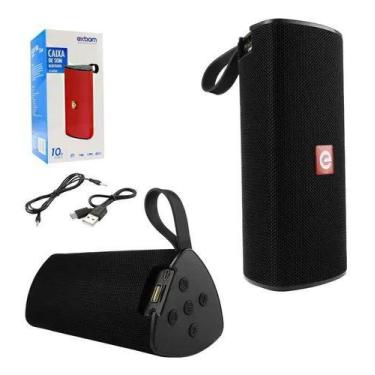 Imagem de Caixa De Som Portátil Bluetooth Exbom Preta 10W CS-M33BT