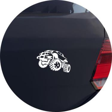 Imagem de Adesivo de Carro Monster Truck - Cor Branco - Melhor Adesivo, Branco