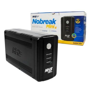 Imagem de Nobreak 600VA NHS Mini 4, Entrada Bivolt, Saída 220V, 6 Tomadas, Bater