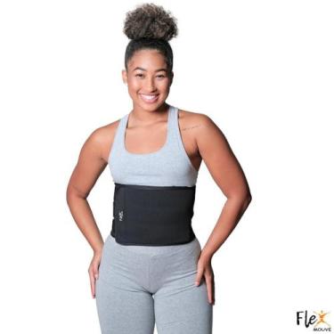 Imagem de Cinta Abdominal Térmica Redutora de Medidas Neoprene com tiras autocol