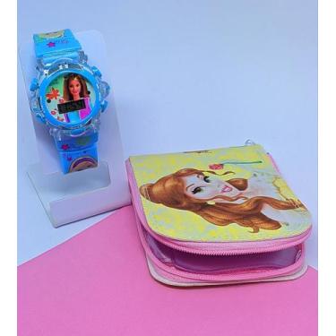 Imagem de Relógio Digital Pisca Luz Led Toca Musica Meninas/Meninas + Carteira I