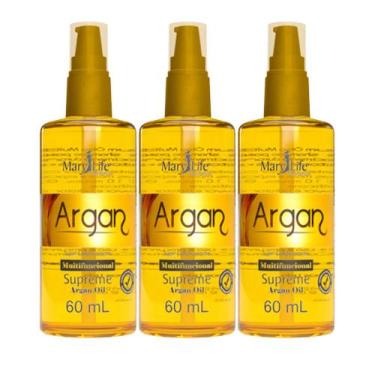 Imagem de 3x Óleos De Argan Reparador de Pontas Multifuncional Supreme 60ml - Ma