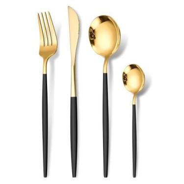 Imagem de colher garfo faca colher de sobremesa talheres de suplat inox suplat l
