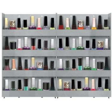 Imagem de Expositor de Parede Para Esmaltes 8 bandejas - Branco - SANTA CLARA