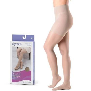 Imagem de Meia Calça Sigvaris Audace 120 AT Compressão 15-20MMHG PE Aberto, NATU