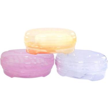 Imagem de 3x Saboneteira C/ Tela Protetora Translúcida Portátil Viagem - ErcaPla