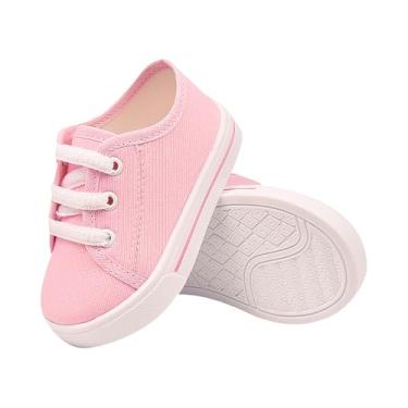 Imagem de Genérico, Tênis Infantil Bebê B2A KIDS sapatinho antialérgico casual Cor:rosa;Tamanho:23