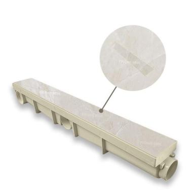 Imagem de Ralo Invisível Linear 6x50 modelo Cola Piso Porcelanato Coletor Modula