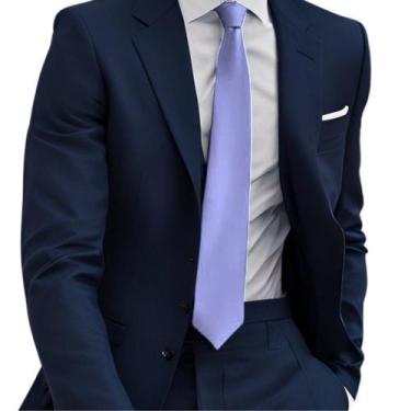 Imagem de Gravata Slim Masculina Tradicional Social Com Nó Pronto E Zíper - MCOL