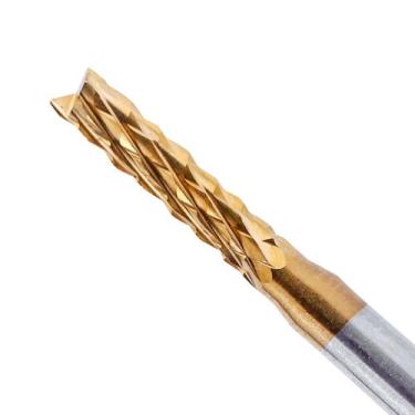 Imagem de Fresa Raiada Dupla 1/8 x 2,5 mm Banho Tin,Router Cnc Pcb Mdf - PDG VAR