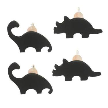 Imagem de 4 Ganchos de parede Dinossauros infantil safari mochila - SOUVENIR DEC