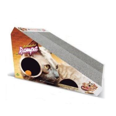 Imagem de Arranhador Furacao Pet Rampa p/ Gatos c/ 2 Bolinhas Brinquedo - Furacã