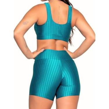 Imagem de shorts legging cirre 3d feminino - Renlucmodas, Verde, G